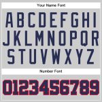 Custom Name and Number Personalized Gray Navy-Red Basketball Jersey - Authentic Throwback Design Personalized Gray Navy-Red