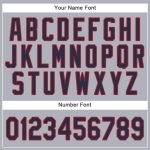 Custom Name Number Baseball Jersey - Personalized Gray Navy-Red Team Jersey Personalized Gray Navy-Red Baseball Jersey Team