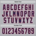 Custom Hockey Jersey with Personalized Name & Number - Gray Navy-Red Personalized Gray Navy-Red Hockey Jersey Team Custom