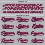 Custom Hockey Jersey with Personalized Name & Number - Gray Navy-Red Personalized Gray Navy-Red Hockey Jersey Team Custom