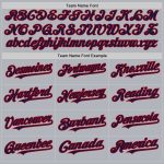 Custom Team Name Number Baseball Jersey - Personalized Gray Navy Red Line Authentic Jersey Personalized Gray Navy-Red Line