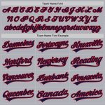 Personalized Unisex Softball Jersey in Gray Navy-Red - Two-Button Design Personalized Gray Navy-Red Two-Button Unisex Softball