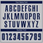 Custom Name Number Soccer Jersey - Personalized Gray Navy Fade Fashion Uniform Personalized Gray Navy Sublimation Fade Fashion