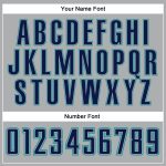 Personalized Gray Navy Teal Baseball Jersey for Authentic Style Personalized Gray Navy-Teal Authentic Baseball Jersey
