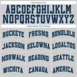 Custom Team Baseball Jersey with Personalized Name & Number - Gray Navy-Teal Authentic Design Personalized Gray Navy-Teal
