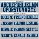 Custom Name and Number Personalized Navy-Teal Gray Mesh Football Jersey Authentic Personalized Gray Navy-Teal Mesh Authentic