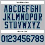 Custom Name and Number Personalized Performance Vapor Golf Polo Shirt Gray Navy Teal Personalized Gray Navy-Teal Performance