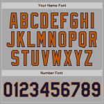 Custom Name Number Two Tone Bomber Varsity Jacket Gray Navy Texas Orange Full-Snap Team Apparel Personalized Gray Navy-Texas
