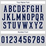 Personalized Authentic Baseball Jersey in Gray Navy and White for Men and Women Personalized Gray Navy-White Authentic Baseball