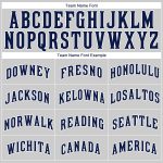 Personalized Authentic Baseball Jersey in Gray Navy and White for Men and Women Personalized Gray Navy-White Authentic Baseball