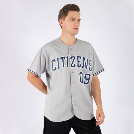 Custom Name and Number Authentic Baseball Jersey - Personalized Gray Navy-White Team Jersey Personalized Gray Navy-White