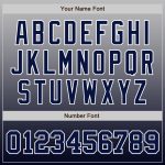 Custom Name and Number Authentic Fade Fashion Baseball Jersey - Personalized Gray Navy-White Team Jersey Personalized Gray