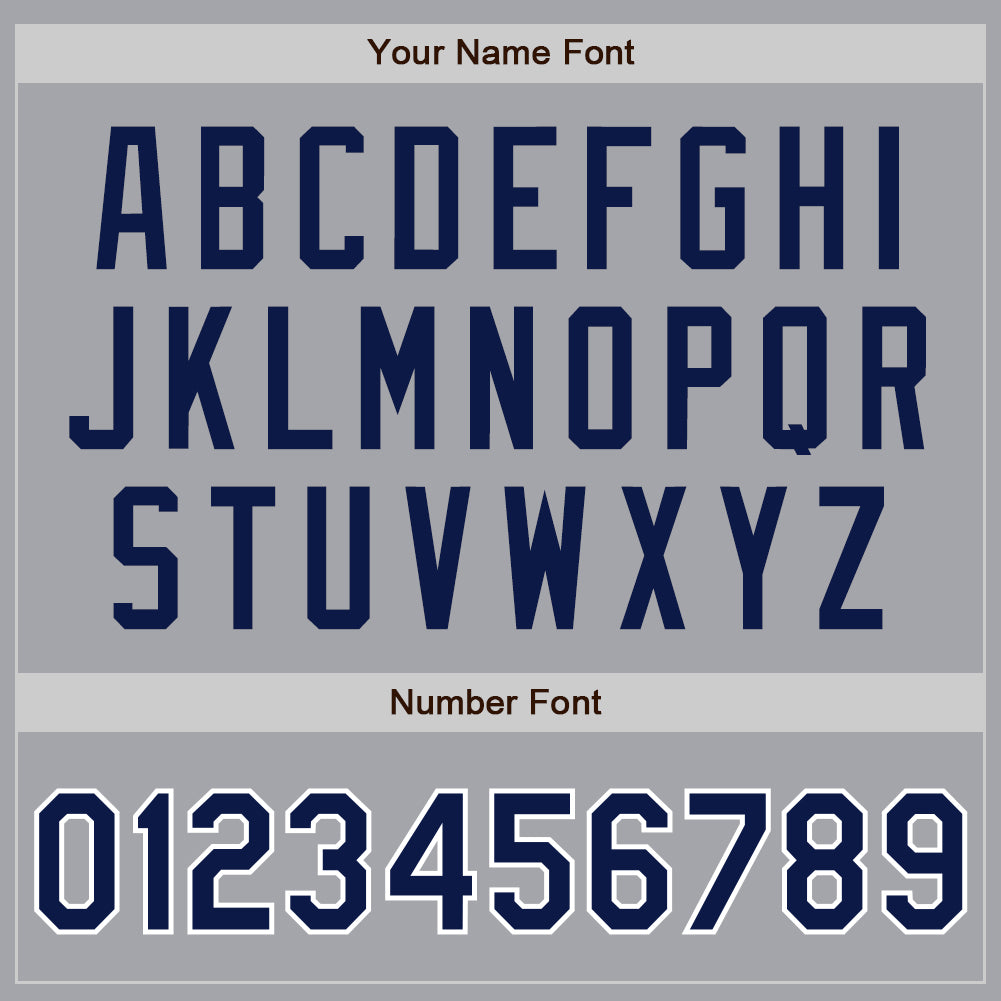 Personalized Gray Navy-White Authentic Raglan Sleeves Baseball Jersey Team Custom Name and Number Custom Name and Number Personalized Gray Navy-White Baseball Jersey Authentic Raglan Sleeves Personalized Gray Navy-White - Image 5