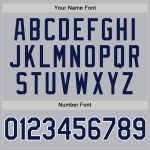 Custom Name and Number Authentic Baseball Jersey - Personalized Gray Navy-White Throwback Style Personalized Gray Navy-White