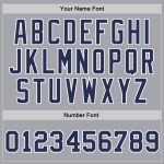 Custom Name Number Basketball Jersey - Authentic Gray Navy-White Throwback, Personalized Sports Apparel Personalized Gray