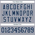Custom Gray Navy-White Baseball Jersey for Men and Women - Personalized Sports Apparel Personalized Gray Navy-White Baseball