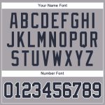Custom Name and Number Personalized Baseball Jersey in Gray Navy-White for Teams Personalized Gray Navy-White Baseball Jersey