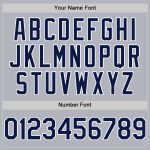 Custom Authentic Baseball Jersey with Personalized Name and Number - Gray Navy-White Line Personalized Gray Navy-White Line