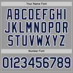 Custom Performance T-Shirt in Gray Navy and White for Men and Women Personalized Gray Navy-White Performance T-Shirt