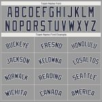Custom Team Performance T-Shirt with Personalized Name and Number - Gray Navy-White Personalized Gray Navy-White Performance
