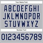 Custom Team Name Number Gray Navy-White Performance Vapor Golf Polo Shirt Personalized Gray Navy-White Performance Vapor