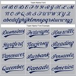 Custom Team Name Number Gray Navy-White Performance Vapor Golf Polo Shirt Personalized Gray Navy-White Performance Vapor