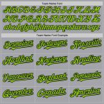 Custom Baseball Jersey with Personalized Name and Number - Authentic Gray Neon Green-Black Colors, Arm Shapes Personalized