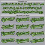 Personalized Gray Neon Green Black Baseball Jersey - Authentic Custom Team Wear Personalized Gray Neon Green-Black Authentic
