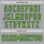 Custom Gray Neon Green Black Baseball Jersey with Personalized Name and Number - Authentic Team Apparel Personalized Gray
