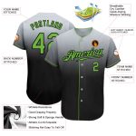 Custom Name Number Gray Neon Green Black Fade Baseball Jersey Authentic Fashion Team Personalized Gray Neon Green-Black Authentic