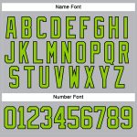 Custom Hockey Jersey with Personalized Name and Number in Gray Neon Green-Black Lace Neck Design Personalized Gray Neon Green-Black