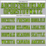 Custom Authentic Football Jersey - Personalized Gray Neon Green & Black - Team Name and Number Personalized Gray Neon Green-Black