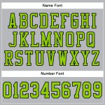 Custom Authentic Football Jersey - Personalized Gray Neon Green & Black - Team Name and Number Personalized Gray Neon Green-Black