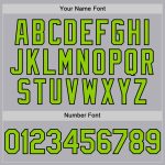 Custom Name Number Gray Neon Green Black Mesh Throwback Baseball Jersey Authentic Personalized Gray Neon Green-Black Mesh