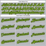 Custom Team Performance T-Shirt with Name and Number - Personalized Gray Neon Green-Black Personalized Gray Neon Green-Black