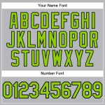 Custom Team Performance T-Shirt with Name and Number - Personalized Gray Neon Green-Black Personalized Gray Neon Green-Black