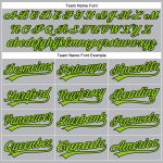Custom Name and Number Gray Neon Green-Black Performance Golf Polo Shirt - Personalized Team Apparel Personalized Gray Neon