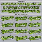 Personalized Gray Neon Green Black Unisex Softball Jersey - Two-Button Design Personalized Gray Neon Green-Black Two-Button