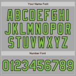 Custom Name Number Gray Neon Green-Black Unisex Softball Jersey - Personalized Two-Button Design Personalized Gray Neon Green-Black