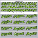 Personalized Gray and Neon Green Authentic Baseball Jersey - Navy Trim Personalized Gray Neon Green-Navy Authentic Baseball