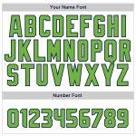 Custom Name and Number Personalized Baseball Jersey in Gray Neon Green and Navy Personalized Gray Neon Green-Navy Authentic