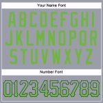 Custom Team Name and Number Baseball Jersey - Personalized Gray Neon Green-Navy Drift Fashion Personalized Gray Neon Green-Navy