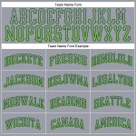 Custom Team Name and Number Baseball Jersey - Personalized Gray Neon Green-Navy Drift Fashion Personalized Gray Neon Green-Navy