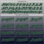 Custom Team Baseball Jersey - Personalized Gray Neon Green-Navy Fade with Name & Number Personalized Gray Neon Green-Navy