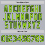 Custom Name and Number Personalized Gray Neon Green-Navy Line Baseball Jersey - Authentic Team Apparel Personalized Gray