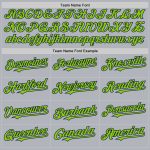 Custom Name and Number Personalized Gray Neon Green-Navy Line Baseball Jersey - Authentic Team Apparel Personalized Gray