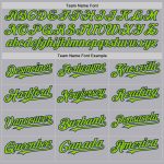 Custom Name and Number Personalized Gray Neon Green-Navy Mesh Baseball Jersey - Authentic Throwback Style Personalized Gray