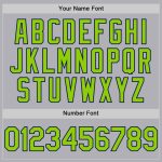 Custom Name and Number Personalized Gray Neon Green-Navy Mesh Baseball Jersey - Authentic Throwback Style Personalized Gray