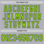 Custom Name Number Unisex Softball Jersey Personalized Gray Neon Green Navy Two-Button Style Personalized Gray Neon Green-Navy