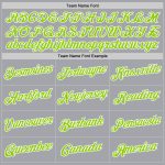 Personalized Gray Neon Green White Basketball Jersey - Authentic Throwback Style Personalized Gray Neon Green-White Authentic